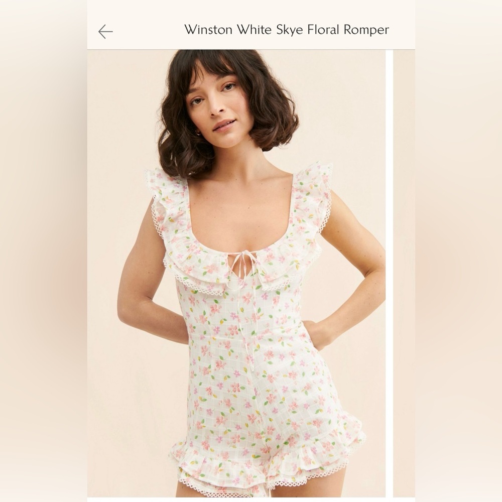 Free People Romper. White. NWT. Never worn.
